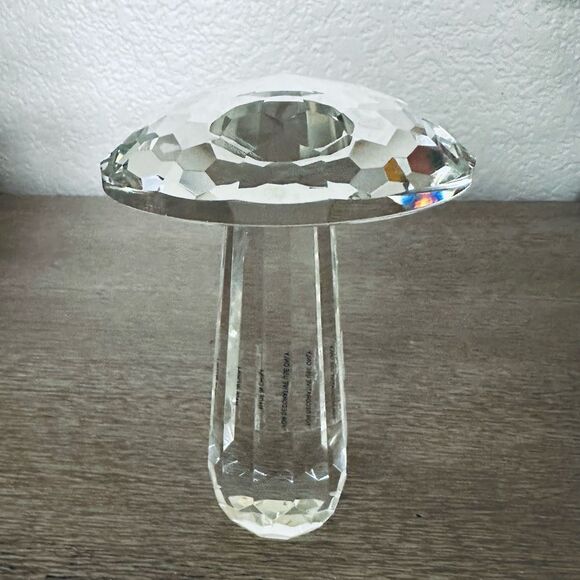 Mushroom Crystal Glass Prism Paperweight - Picture 2 of 6
